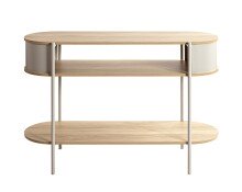 Konsole >59138< in Eiche Dekor / Kaschmirgrau - 110x76x39cm (BxHxT)