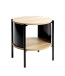 Beistelltisch >59535< in eiche Dekor / schwarz - 44x44cm (HxD)