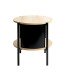 Beistelltisch >59535< in eiche Dekor / schwarz - 44x44cm (HxD)