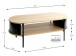 Couchtisch >59537< in Eiche Dekor, schwarz  - 100x37x54cm (BxHxT)