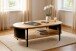 Couchtisch >59537< in Eiche Dekor, schwarz  - 100x37x54cm (BxHxT)