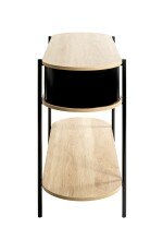 Konsole >59538< in eiche Dekor / schwarz  - 110x76x39cm (BxHxT)