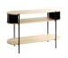 Konsole >59538< in eiche Dekor / schwarz  - 110x76x39cm (BxHxT)