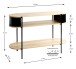 Konsole >59538< in eiche Dekor / schwarz  - 110x76x39cm (BxHxT)