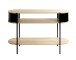 Konsole >59538< in eiche Dekor / schwarz  - 110x76x39cm (BxHxT)