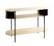 Konsole >59538< in eiche Dekor / schwarz  - 110x76x39cm (BxHxT)