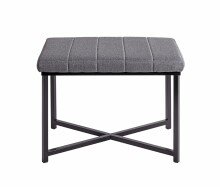 Sitzbank >59559< in grau, schwarz, Metall, Textilgewebe - 59x46x39cm (BxHxT)