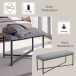 Sitzbank >59559< in grau, schwarz, Metall, Textilgewebe - 59x46x39cm (BxHxT)
