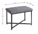 Sitzbank >59559< in grau, schwarz, Metall, Textilgewebe - 59x46x39cm (BxHxT)