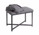 Sitzbank >59559< in grau, schwarz, Metall, Textilgewebe - 59x46x39cm (BxHxT)
