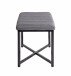 Sitzbank >59559< in grau, schwarz, Metall, Textilgewebe - 59x46x39cm (BxHxT)