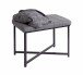 Sitzbank >59559< in grau, schwarz, Metall, Textilgewebe - 59x46x39cm (BxHxT)