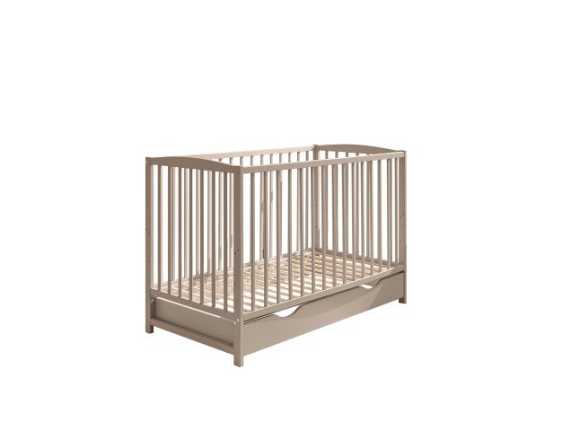 Babybett >TEFFY< in Kaschmir, Nadelholz massiv - 74x84x145cm (BxHxT)