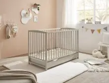 Babybett >TEFFY< in Kaschmir, Nadelholz massiv -...