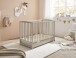 Babybett >TEFFY< in Kaschmir, Nadelholz massiv - 74x84x145cm (BxHxT)
