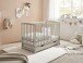 Babybett >TEFFY< in Kaschmir, Nadelholz massiv - 74x84x145cm (BxHxT)