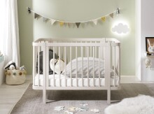 Babybett >PEPPINI< in Kaschmir, Nadelholz massiv - 74x84x145cm (BxHxT)