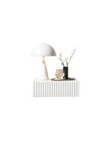 Nachtkommode >TABONI< hängend, 1 Schublade, in weiß - 42x14x30cm (BxHxT)
