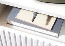 Nachtkommode >TABONI< hängend, 1 Schublade, in weiß - 42x14x30cm (BxHxT)