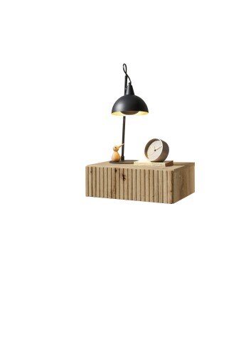 Nachtkommode >TABONI< hängend, 1 Schublade, Artisan Eiche Dekor - 42x14x30cm (BxHxT)