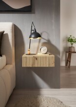 Nachtkommode >TABONI< hängend, 1 Schublade, Artisan Eiche Dekor - 42x14x30cm (BxHxT)