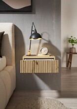 Nachtkommode >TABONI< hängend, 1 Schublade, Artisan Eiche Dekor - 42x14x30cm (BxHxT)