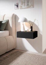 Nachtkommode >TABONI< hängend, 1 Schublade, in Graphit - 42x14x30cm (BxHxT)