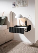 Nachtkommode >TABONI< hängend, 1 Schublade, in Graphit - 42x14x30cm (BxHxT)