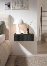 Nachtkommode >TABONI< hängend, 1 Schublade, in Graphit - 42x14x30cm (BxHxT)