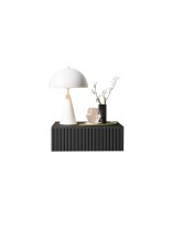 Nachtkommode >TABONI< hängend, 1 Schublade, in Graphit - 42x14x30cm (BxHxT)