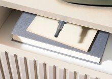 Nachtkommode >TABONI< hängend, 1 Schublade, in Kaschmir - 42x14x30cm (BxHxT)