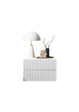 Nachtkommode >TABONI< Wandmontage, 2 Schubladen, Weiß - 42x28x30cm (BxHxT)
