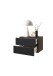 Nachtkommode >TABONI< 2 Schubladen, Wandmontage, Graphit - 42x28x30cm (BxHxT)