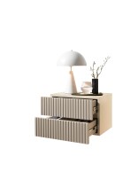 Nachtkommode >TABONI< 2 Schubladen, Wandmontage, Kaschmir - 42x28x30cm (BxHxT)