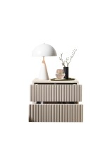 Nachtkommode >TABONI< 2 Schubladen, Wandmontage, Kaschmir - 42x28x30cm (BxHxT)