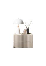 Nachtkommode >TABONI< 2 Schubladen, Wandmontage, Kaschmir - 42x28x30cm (BxHxT)