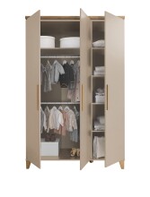 Drehtürenschrank >HILDA< in Kaschmir / Mauvella Oak Dekor - 135x210x56,8 (BxHxT)