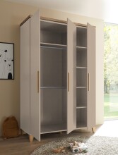 Drehtürenschrank >HILDA< in Kaschmir / Mauvella Oak Dekor - 135x210x56,8 (BxHxT)