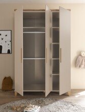 Drehtürenschrank >HILDA< in Kaschmir / Mauvella Oak Dekor - 135x210x56,8 (BxHxT)