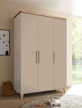 Drehtürenschrank >HILDA< in Kaschmir / Mauvella Oak Dekor - 135x210x56,8 (BxHxT)