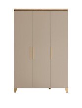 Drehtürenschrank >HILDA< in Kaschmir / Mauvella Oak Dekor - 135x210x56,8 (BxHxT)
