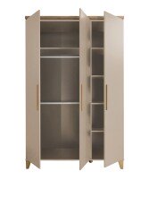 Drehtürenschrank >HILDA< in Kaschmir / Mauvella Oak Dekor - 135x210x56,8 (BxHxT)