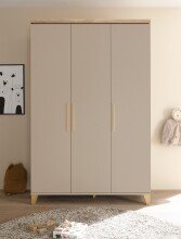 Drehtürenschrank >HILDA< in Kaschmir / Mauvella Oak Dekor - 135x210x56,8 (BxHxT)