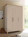 Drehtürenschrank >HILDA< in Kaschmir / Mauvella Oak Dekor - 135x210x56,8 (BxHxT)