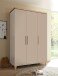 Drehtürenschrank >HILDA< in Kaschmir / Mauvella Oak Dekor - 135x210x56,8 (BxHxT)