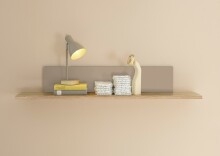 Wandboard >HILDA< in Kaschmir / Mauvella Oak Dekor - 120x20x19cm (BxHxT)