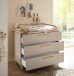 Wickelkommode >HILDA< Wickelaufsatz, Kaschmir / Mauvella Oak Dekor - 120x108,7x77cm (BxHxT)