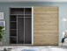Schwebetürenschrank >Mesio< in Mauvella Oak Dekor / Weiß - 270x210x60cm (BxHxT)