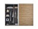 Schwebetürenschrank >Mesio< in Mauvella Oak Dekor / Weiß - 270x210x60cm (BxHxT)