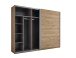 Schwebetürenschrank >Mesio< in Mauvella Oak Dekor / Weiß - 270x210x60cm (BxHxT)